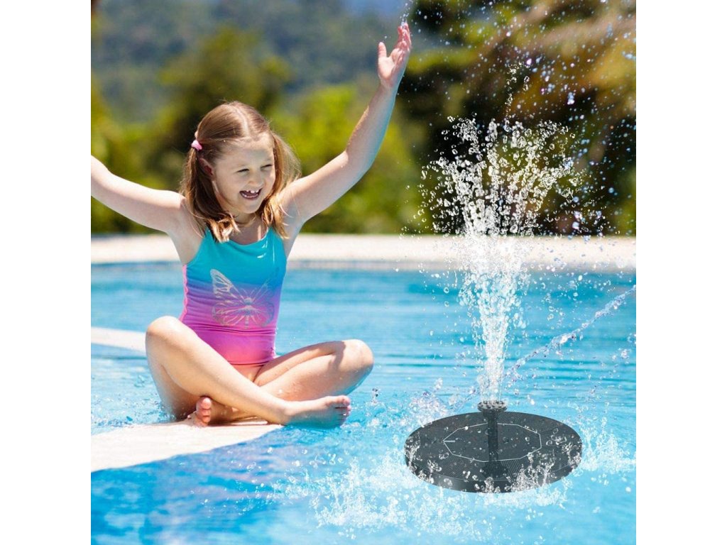 plávajúca solárna fontána do jazierka